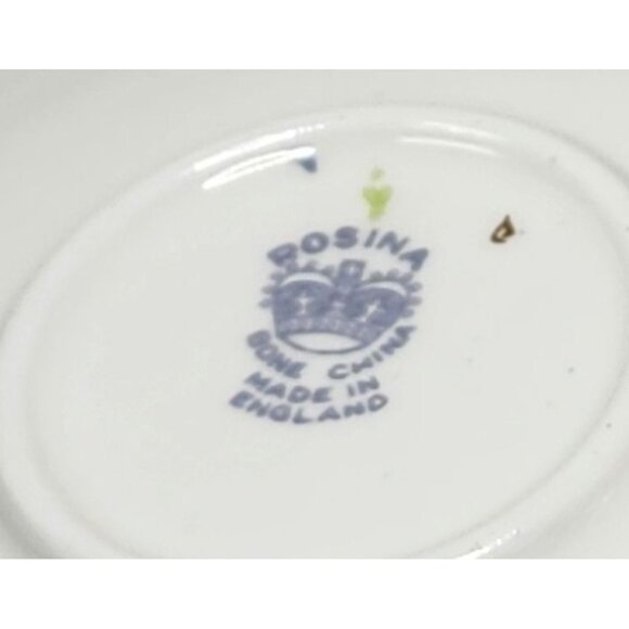 Vintage Rosina Bone China Tea Cup & Saucer Set With Floral Design 4919 - Picture 6 of 6
